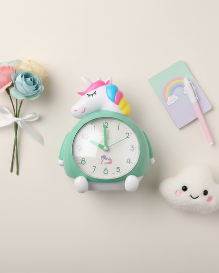 unicorn alarm clock for kids - flat-lay