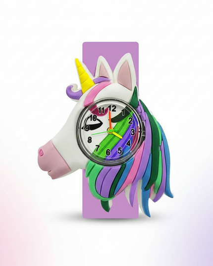 unicorn analog watch - white-bg
