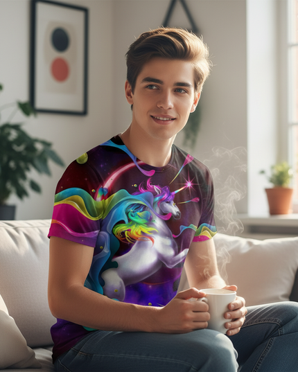 unicorn art print shirt - lifestyle