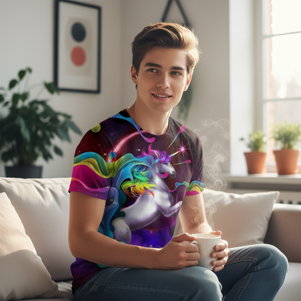 unicorn art print shirt - lifestyle