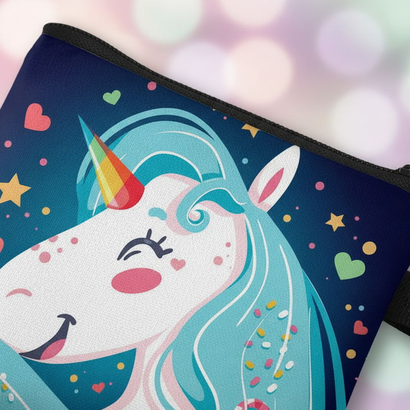 unicorn artistic coin purse - detail