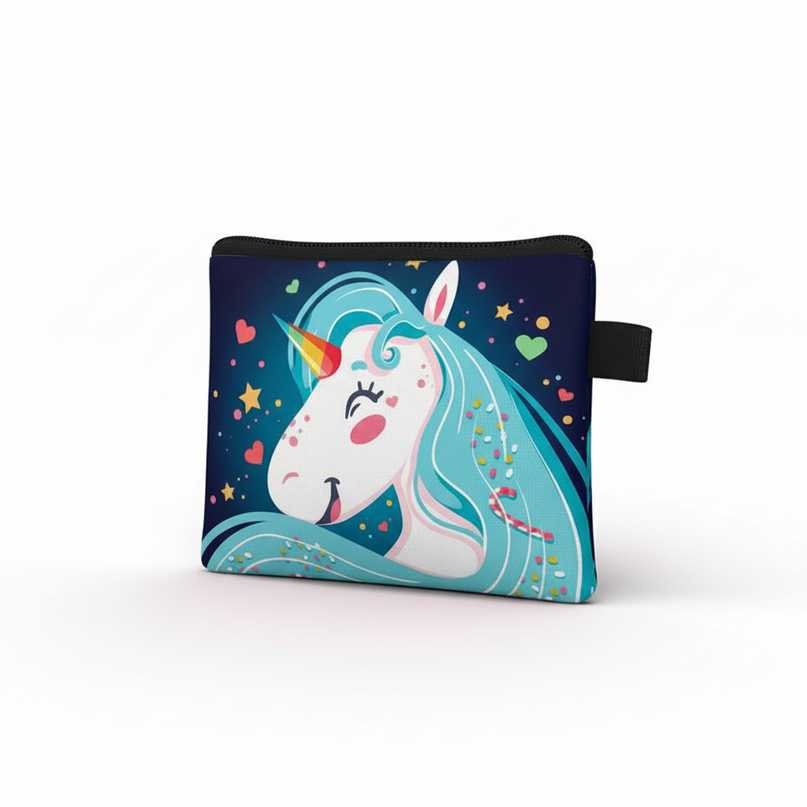 unicorn artistic coin purse - white-bg