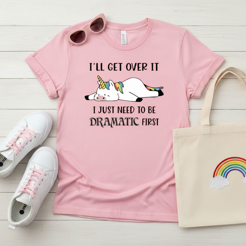 unicorn attitude shirt - flat-lay