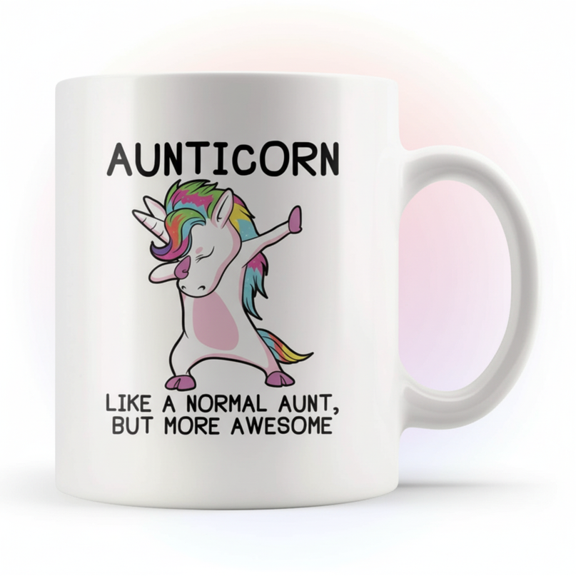 aunticorn mug - white-bg