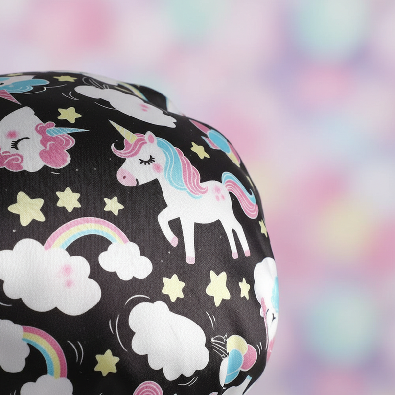 unicorn baby bonnet - detail