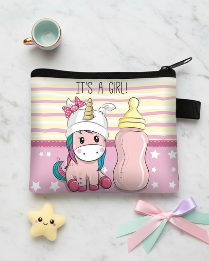 unicorn baby girl purse - flat-lay
