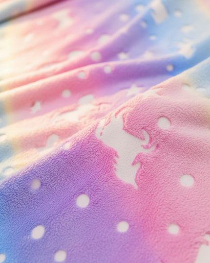unicorn baby shower blanket - detail