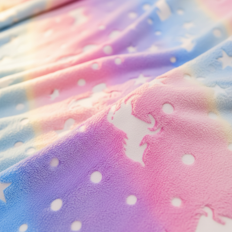 unicorn baby shower blanket - detail