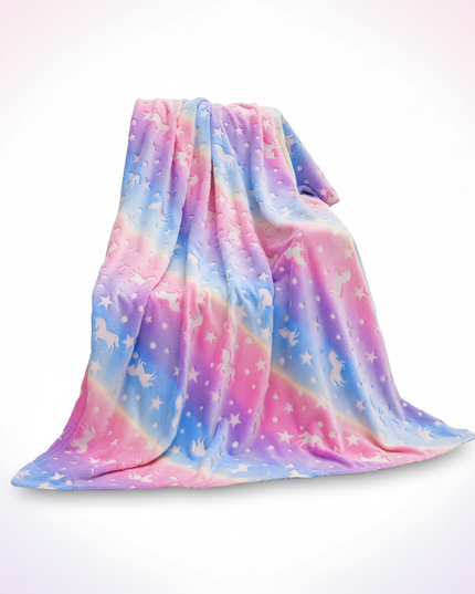 unicorn baby shower blanket - white-bg