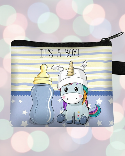 unicorn baby shower purse - detail