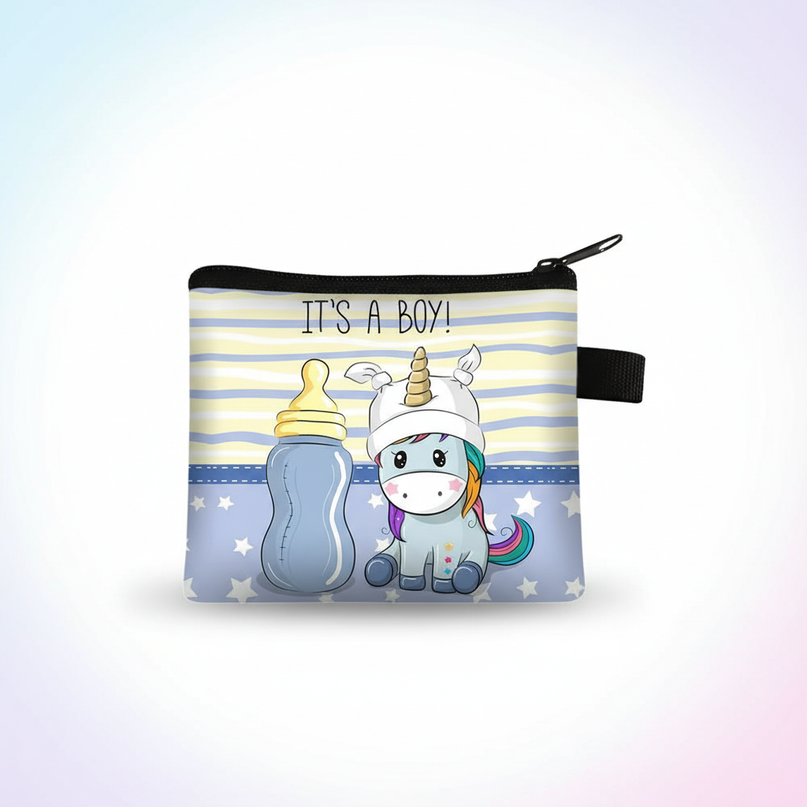 unicorn baby shower purse - white-bg