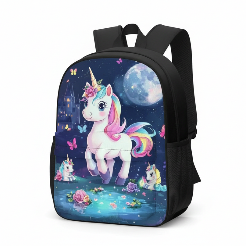unicorn backpack for elementary school - white-bg