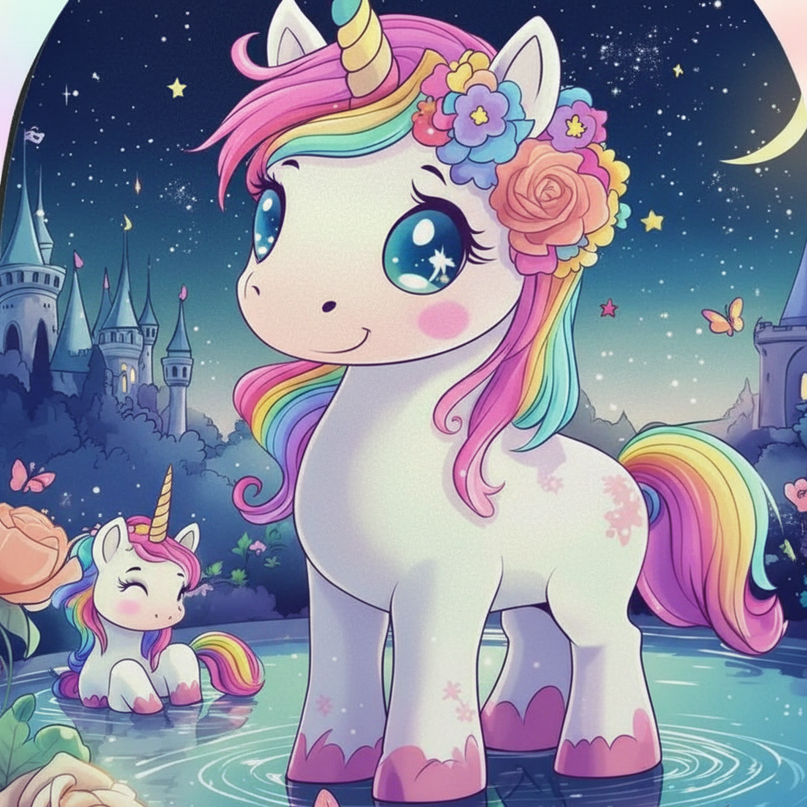 unicorn backpack for girls - detail