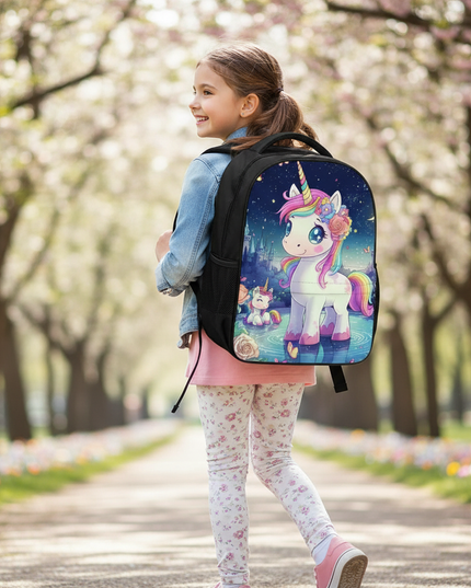 unicorn backpack for girls - in-use