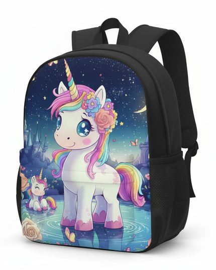 unicorn backpack for girls - white-bg