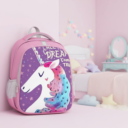 unicorn backpack for girls pink - lifestyle