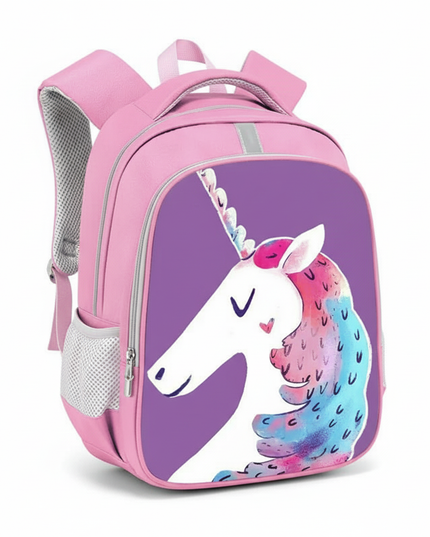 unicorn backpack for girls pink - white-bg