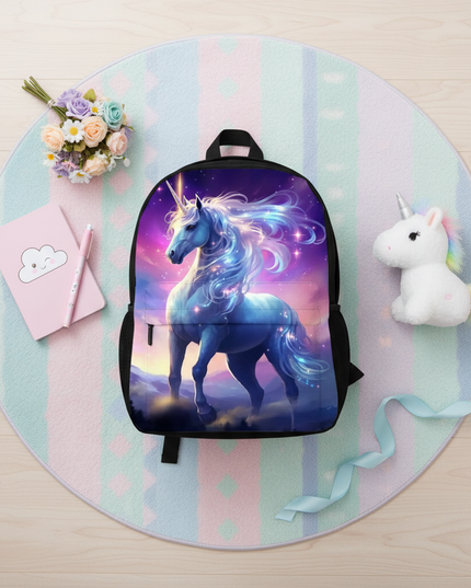 unicorn backpack for kids - flat-lay