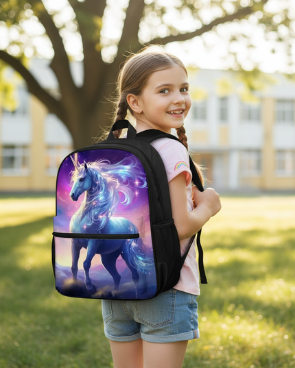 unicorn backpack for kids - in-use
