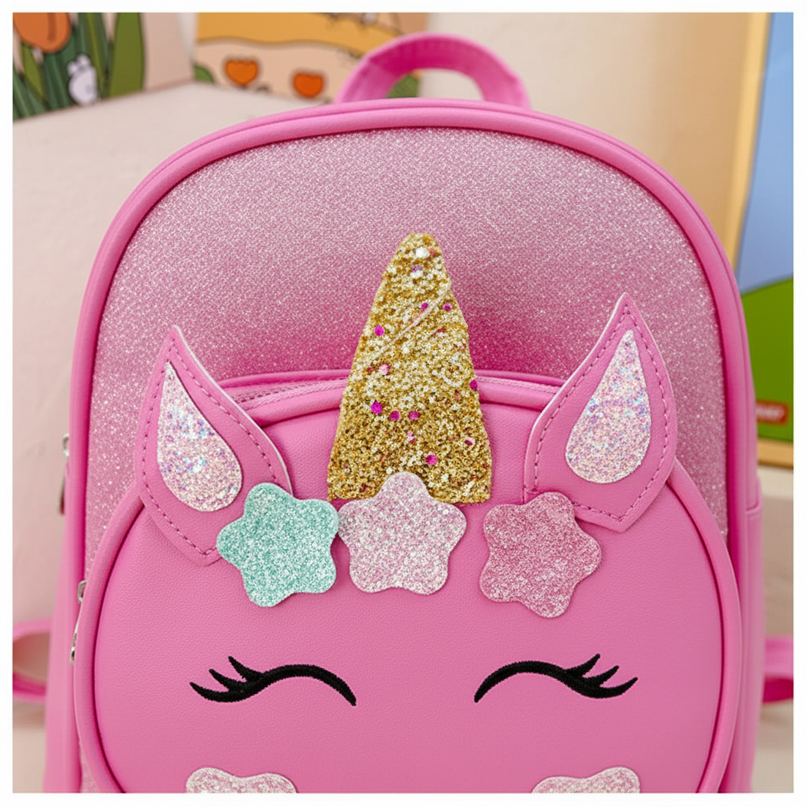 unicorn backpack for kindergarten - detail