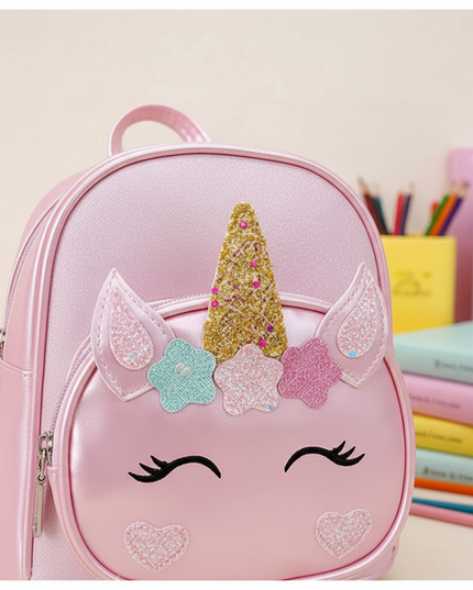 unicorn backpack for preschool - detail