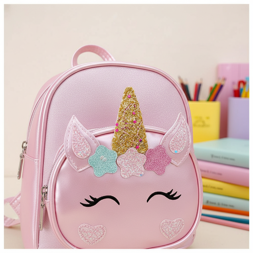 unicorn backpack for preschool - detail