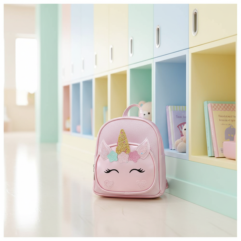 unicorn backpack for preschool - lifestyle