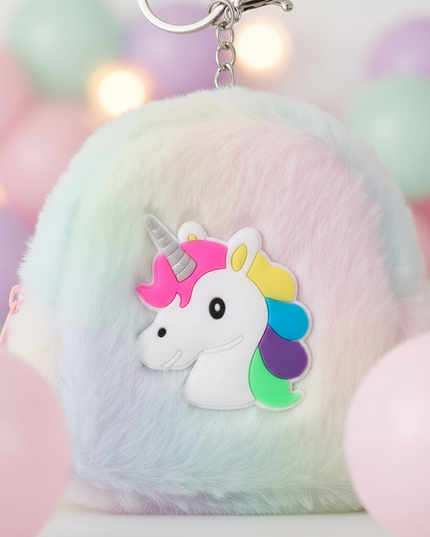 unicorn backpack purse - detail