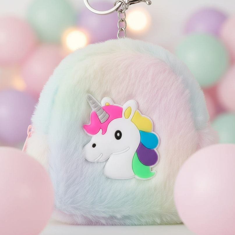 unicorn backpack purse - detail