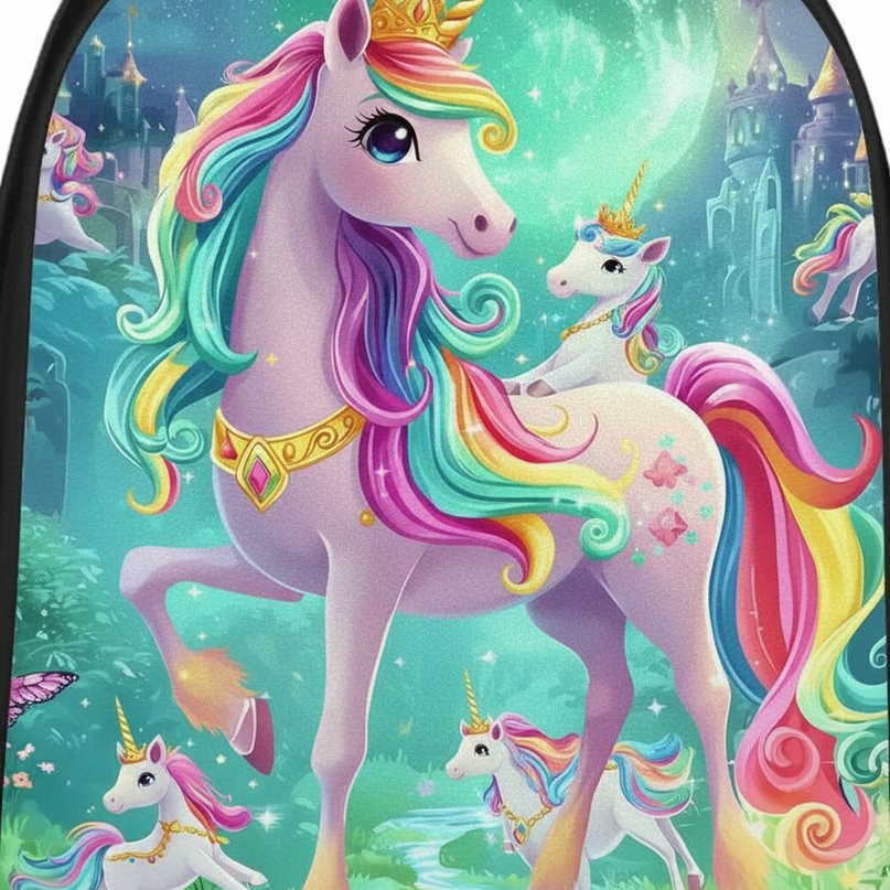 unicorn backpack for teens - detail
