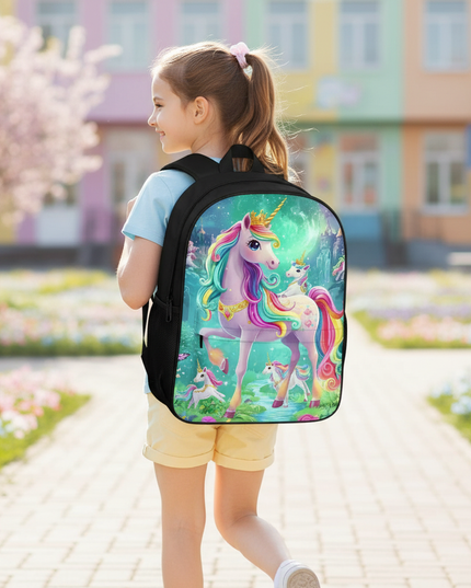 unicorn backpack for teens - in-use