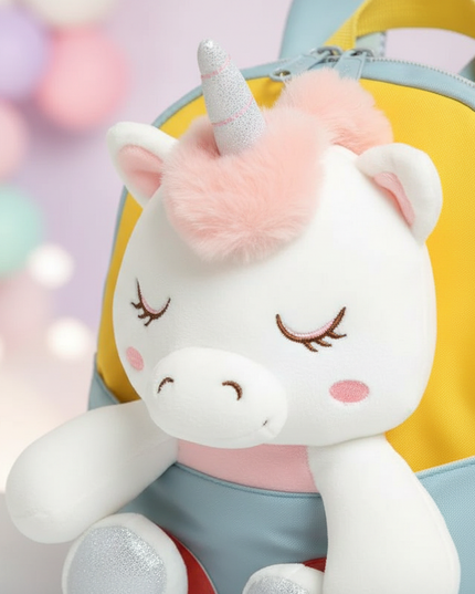 unicorn backpack for toddler girl - detail