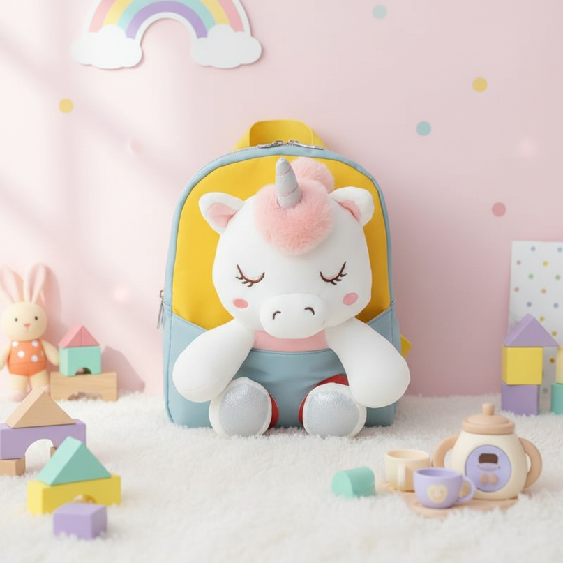 unicorn backpack for toddler girl - lifestyle
