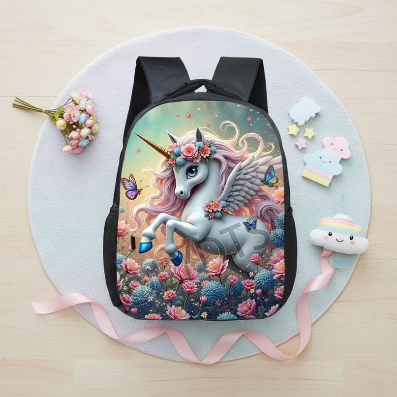 unicorn backpack for toddler girls - flat-lay