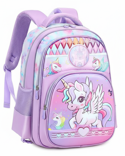 unicorn backpack with lunch box - white-bg