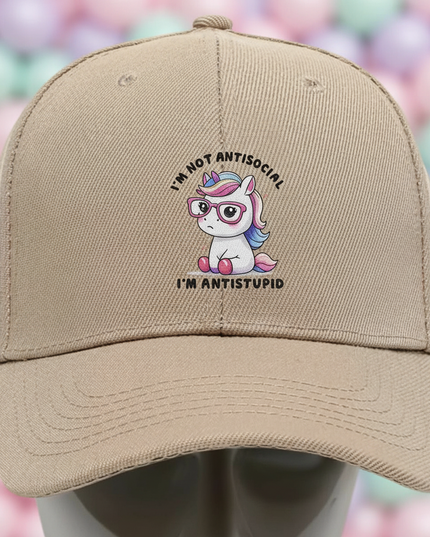 unicorn ball cap - detail