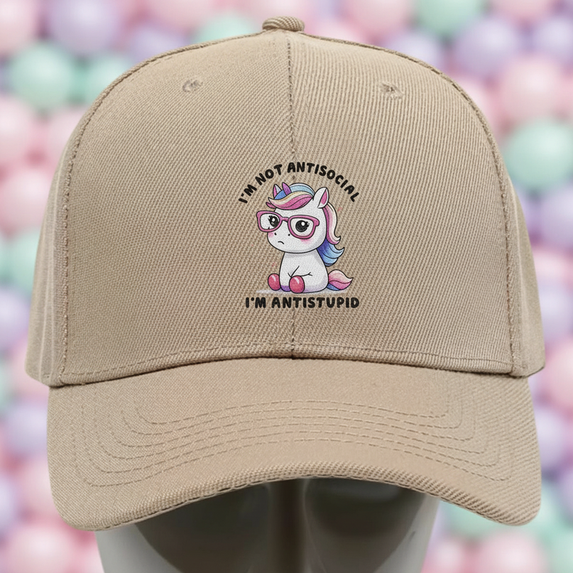 unicorn ball cap - detail
