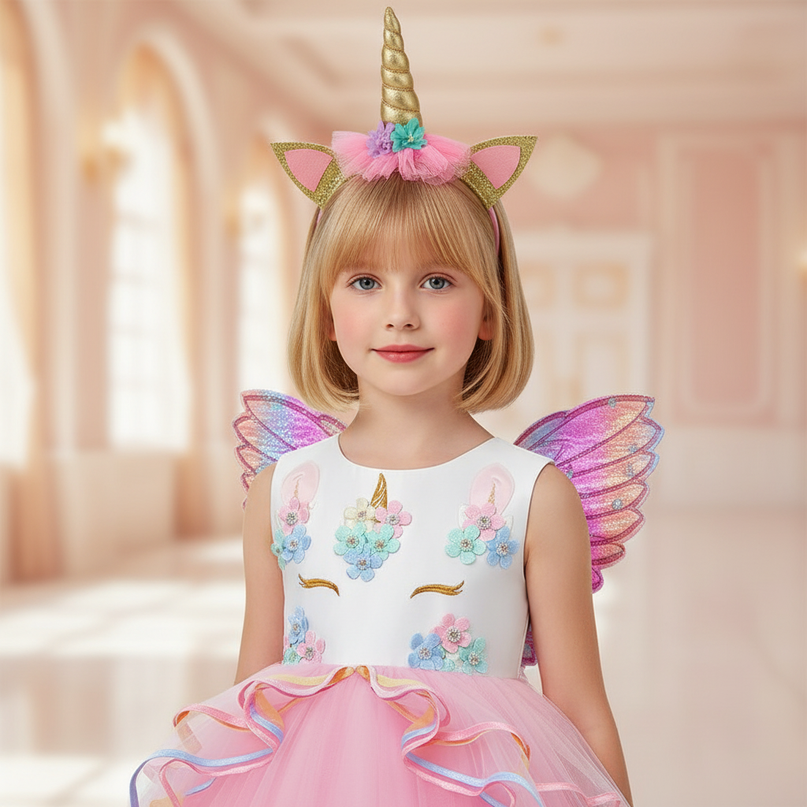 unicorn ball gown dress - detail