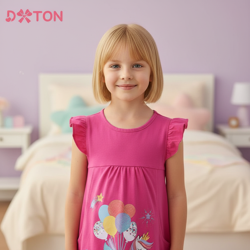 unicorn balloon print dress - detail