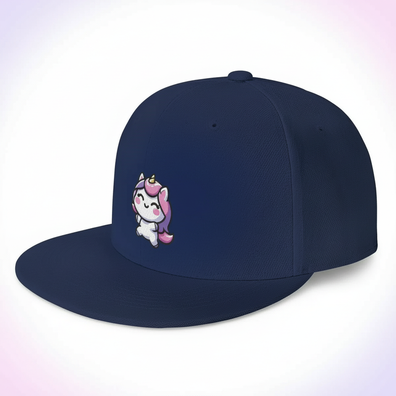 unicorn baseball hat - white-bg