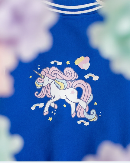 unicorn baseball jacket - detail