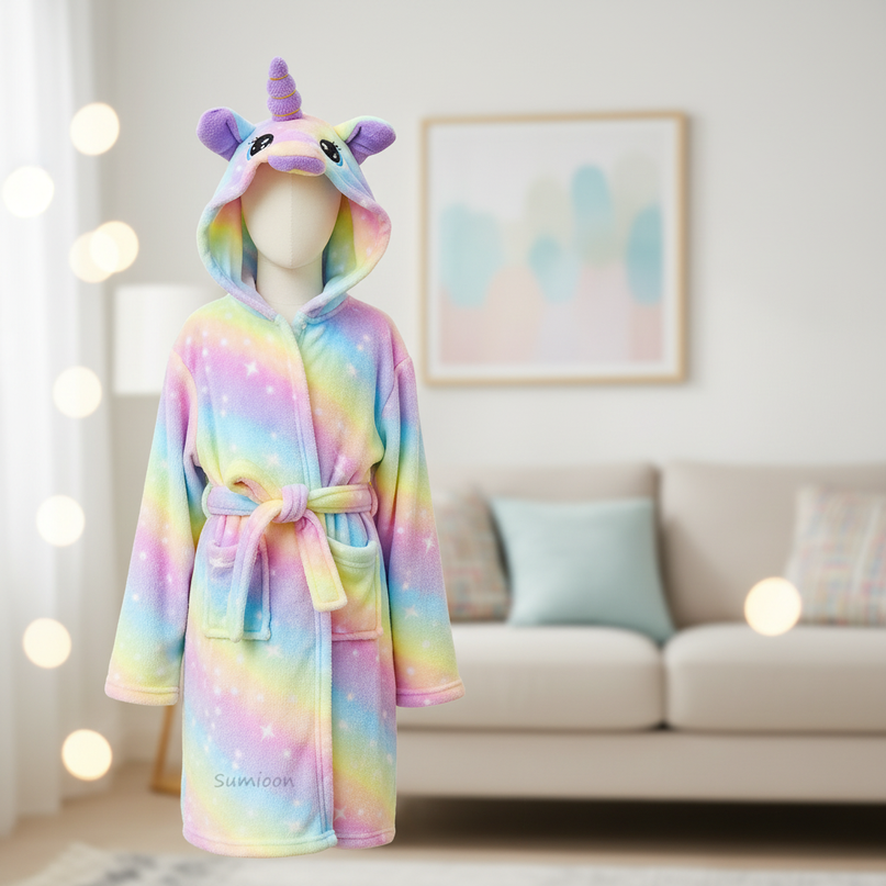 unicorn bath robe - lifestyle