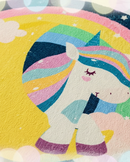 unicorn bath rug - detail
