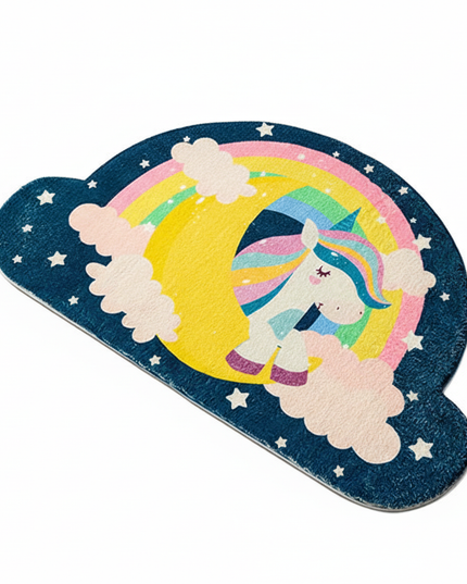 unicorn bath rug - white-bg