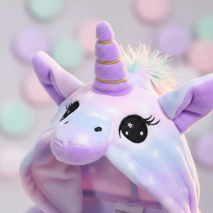unicorn bathrobe - detail