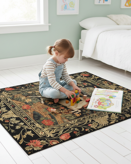unicorn bathroom rug - in-use