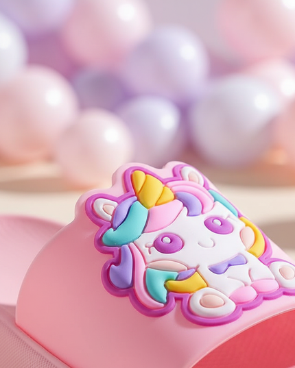 unicorn bathroom slippers - detail