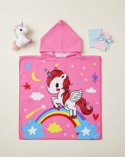 unicorn beach robe - flat-lay
