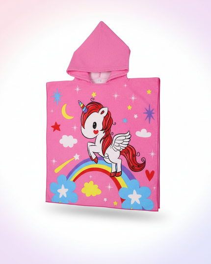 unicorn beach robe - white-bg