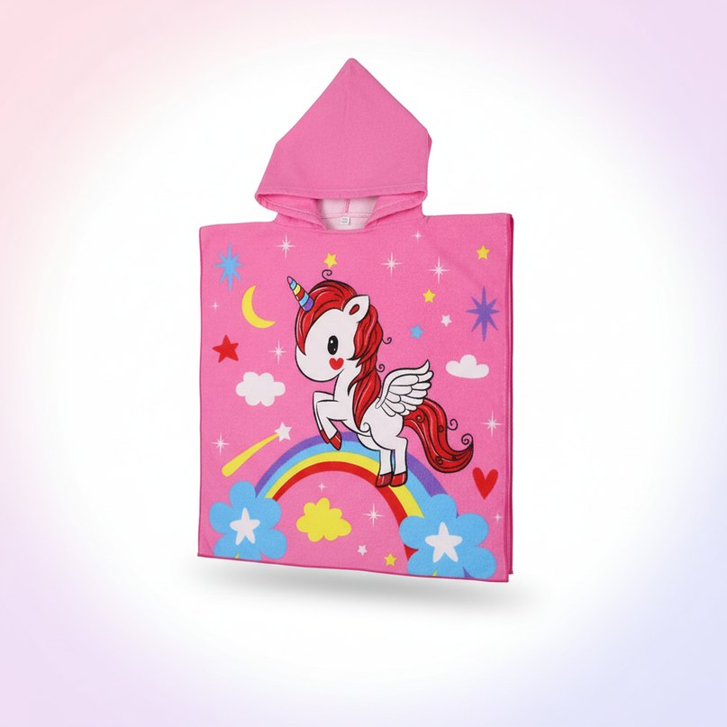 unicorn beach robe - white-bg